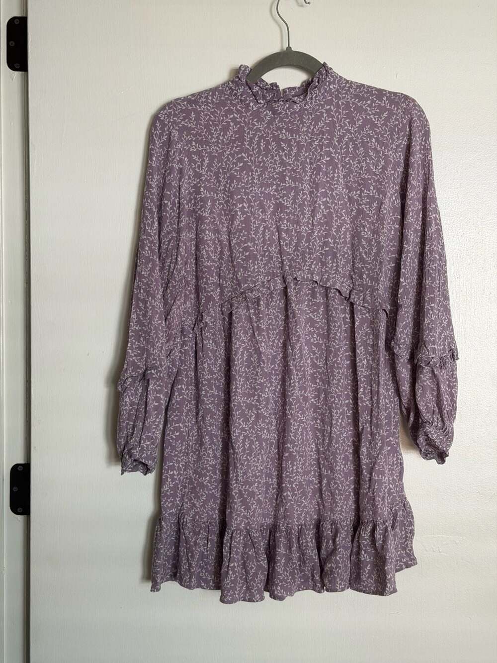 LCW Modest Frilly Collar Long Sleeve Women's Tunic Dress Size 36